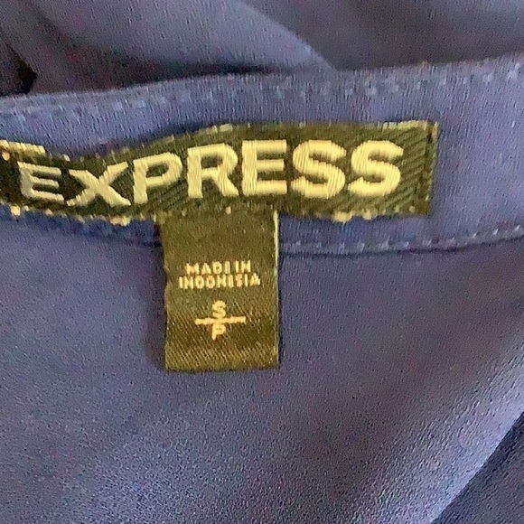 Express Size Small Women's Deep Blue Blouse. Preloved - Picture 6 of 7